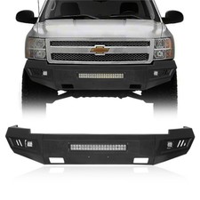 Steel Front Bumper With 120w Led Light Bar For 2007-2013 Chevy Silverado 1500 Steel Front Bumper With 120w Led Light Bar For 2007-2013 Chevy Silverado 1500
