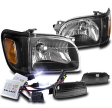 For 01-04 Toyota Tacoma Pickup Black Headlights Wcorner Signalbumper10k Hid