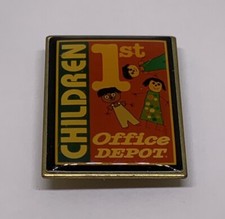 Vintage Office Depot Children First 1st Education School Supplies Pin (152)