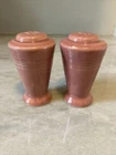 Harlequin Homer Laughlin Salt Pepper Shakers Dusty Rose Pink Mauve Fiesta Ware ?