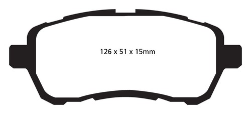 EBC Brake Pads Yellowstuff Front for Mazda 2 (DE) Suzuki Swift DP42003R - Picture 2 of 4