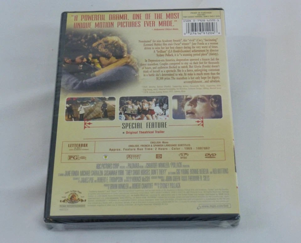 They Shoot Horses Don't They? DVD Jane Fonda,  Michael Sarrazin. Sealed, R1 - Image 4 of 4