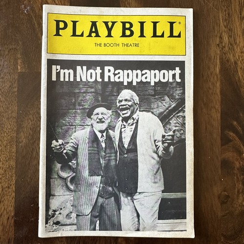 PLAYBILL 1987 BOOTH THEATRE - I'M NOT RAPPAPORT JACK KLUGMAN OSSIE DAVIS - Bild 1 von 4