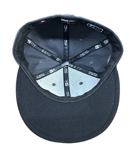 Cappello aderente ricamato New Era autentico 59FIFTY New York NY Yankees taglia 7 1/4 - Foto 10 di 11
