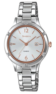 Casio Sheen Silber Damen Armbanduhr SHE-4533D-7AUER