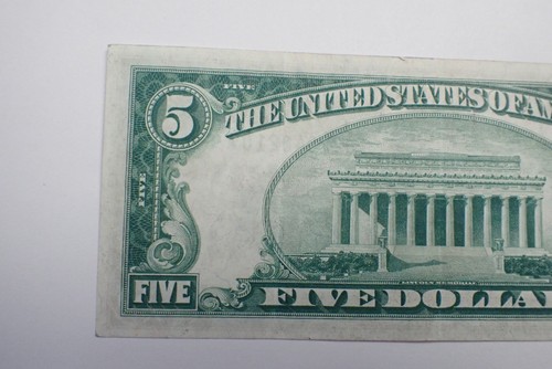 1928 B $5 FEDERAL RESERVE NOTE CLEVELAND REDEEMABLE IN GOLD ON DEMAND crisp - Picture 6 of 13