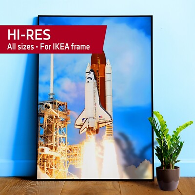 Space shuttle Discovery launch, STS-120   space poster, space wall art, photo