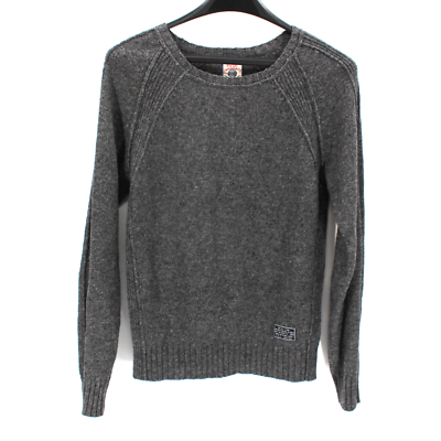 DIESEL ダークグレーニット Diesel Tricot & Co Grey Wool Knit Crewneck Exposed Seam Pullover