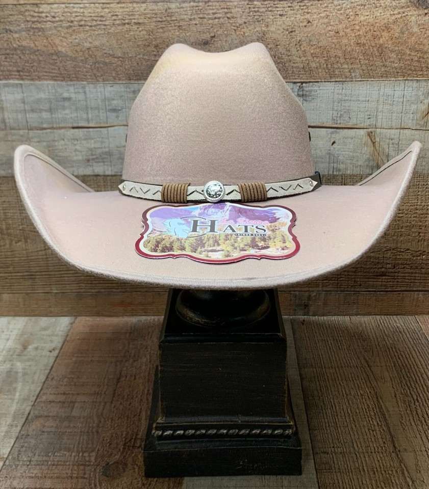 Chapeau De Cowboy (feutre) Homme - Taille S à XL - Noir, Laine - Large Bord - Fait Main Au Mexique - Neuf