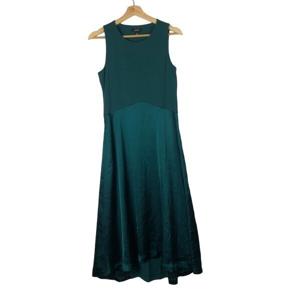 Alfani Emerald Green Mixed Media Midi Dress S