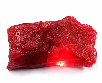 DYED 925-950 Natural Red Ruby Earth-Certified Color Enhanced Rough Gemstone DNP