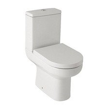 Short Projection 620mm Close Coupled Toilet Pan Cistern WC Modern White