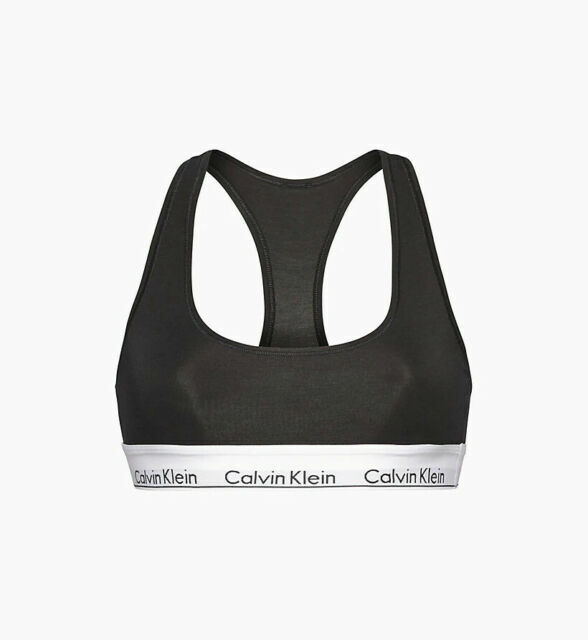 Calvin Klein Women's Modern Cotton-Bralette Sports Bra - Black, S for sale  online | eBay