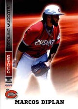 2017 Carolina Mudcats Choice #15 Marcos Diplan - NM Baseball Card