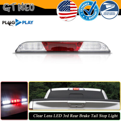LED 3RD Third Rear Brake Tail Light W/ Cargo Lamp For 15-20 Ford F150 Clear Lens