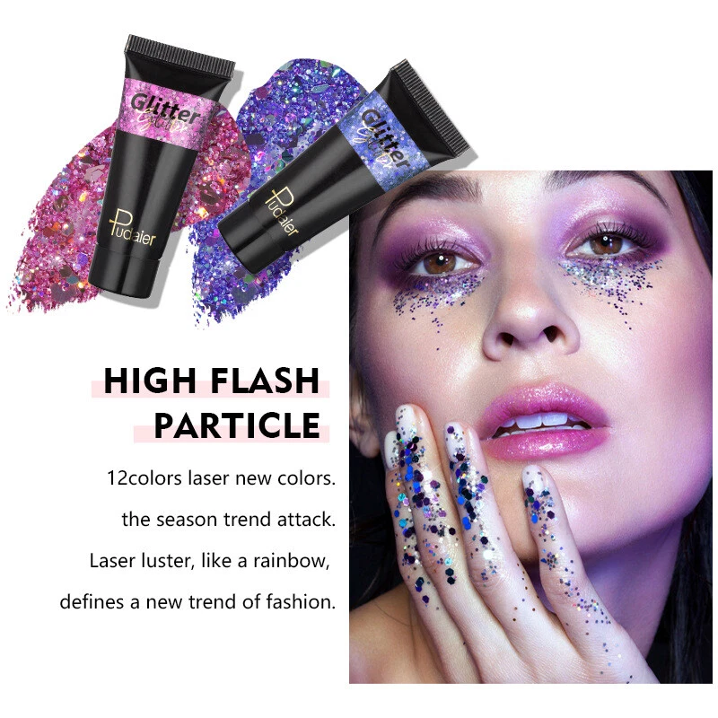Hot Stage Pigments Metalic Eye Shadow Face Body Sequins Glitter Liquid Eyeshadow - Image 4 of 4