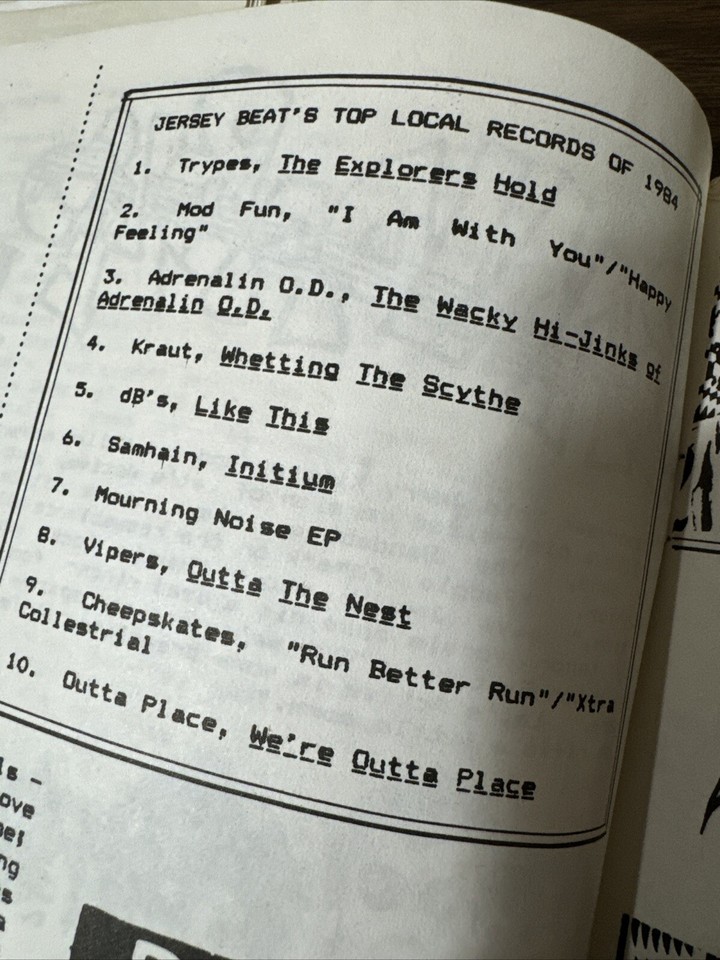 New Jersey Beat Power Pop Punk Garage Samhain DB’s Magazine Fanzine