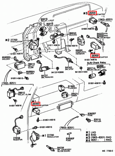 Genuine Toyota LandCruiser HJ47 HJ45 Starter Relay - Picture 7 of 20