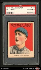 1915 Cracker Jack #153 Bill James Braves PSA 4 - VG/EX