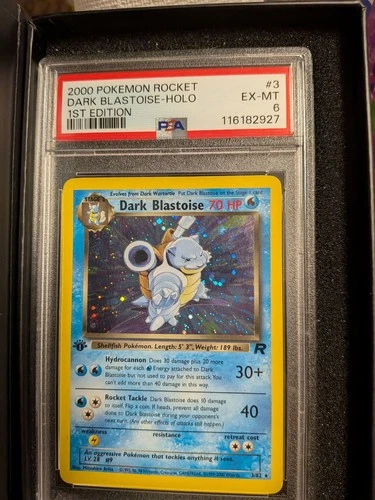 2000 POKEMON ROCKET 1ST ED #3 DARK BLASTOISE-HOLO PSA 6