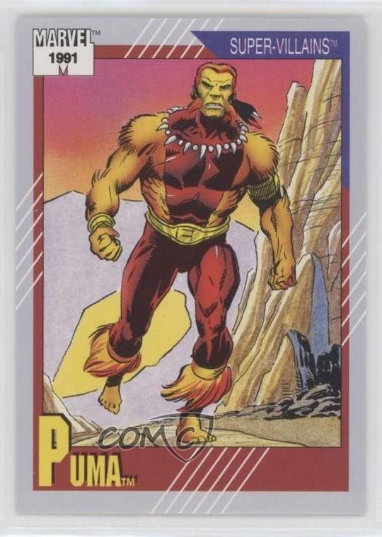 1991 Impel Marvel Universe Series II Super-Villains Puma #79 4et