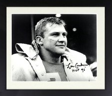 Lou Creekmur signed Detroit Lions Vintage B&W 8x10 Photo w/ HOF 96 Framed - COA