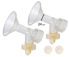 One-Piece Breastshield w/Valve, Membrane for Medela Breast Pumps Pump in Style,