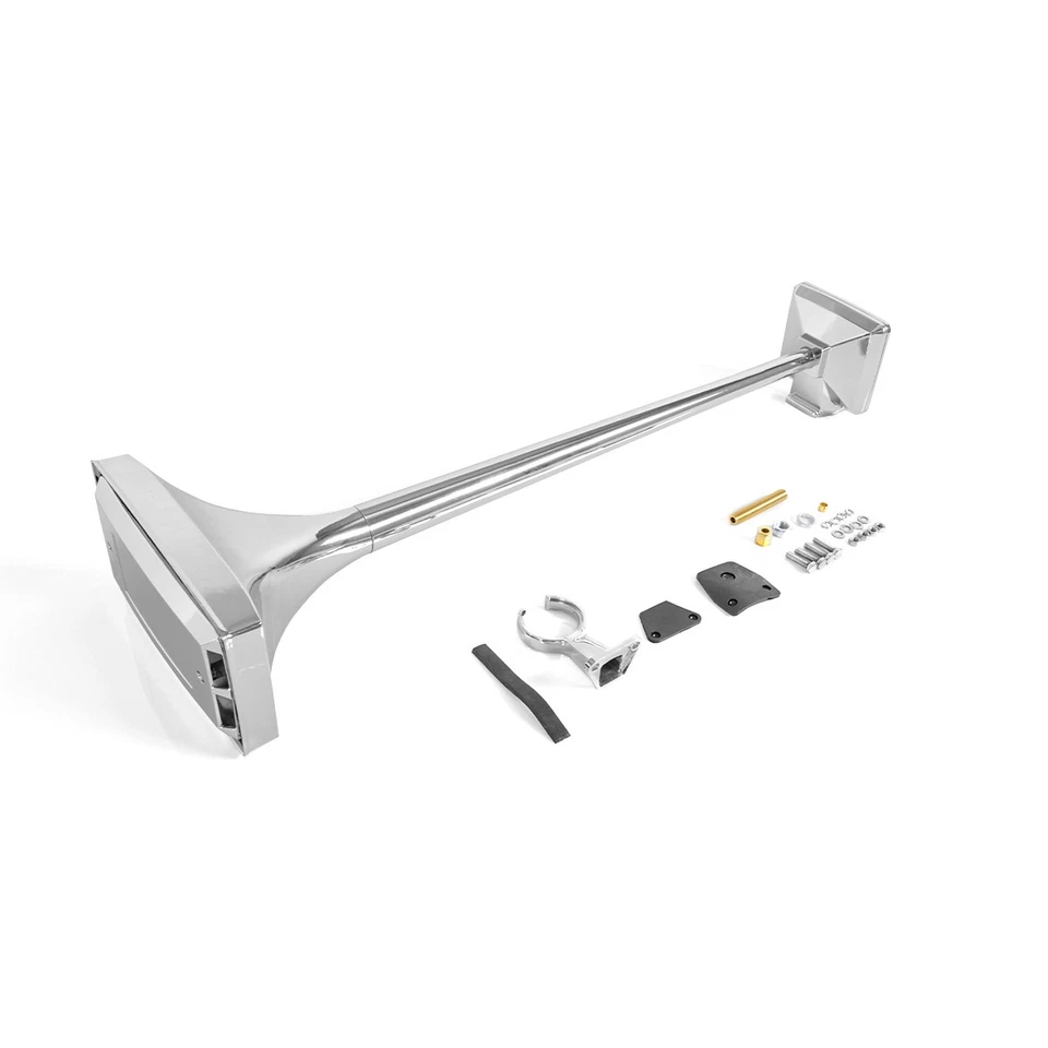 29" Rectangular Air Horn Truck Trumpet Loud Single Tone Roof Horns Kit 12V/24V - Image 3 of 4