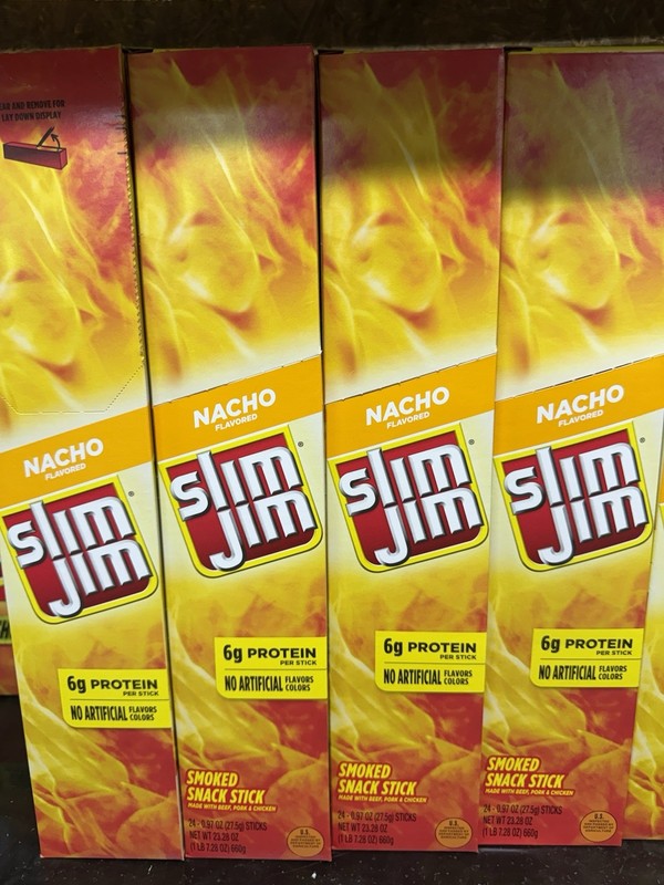 (48) Count Slim Jim Nacho Flavor Pack Snack Sticks, .97oz L@@K