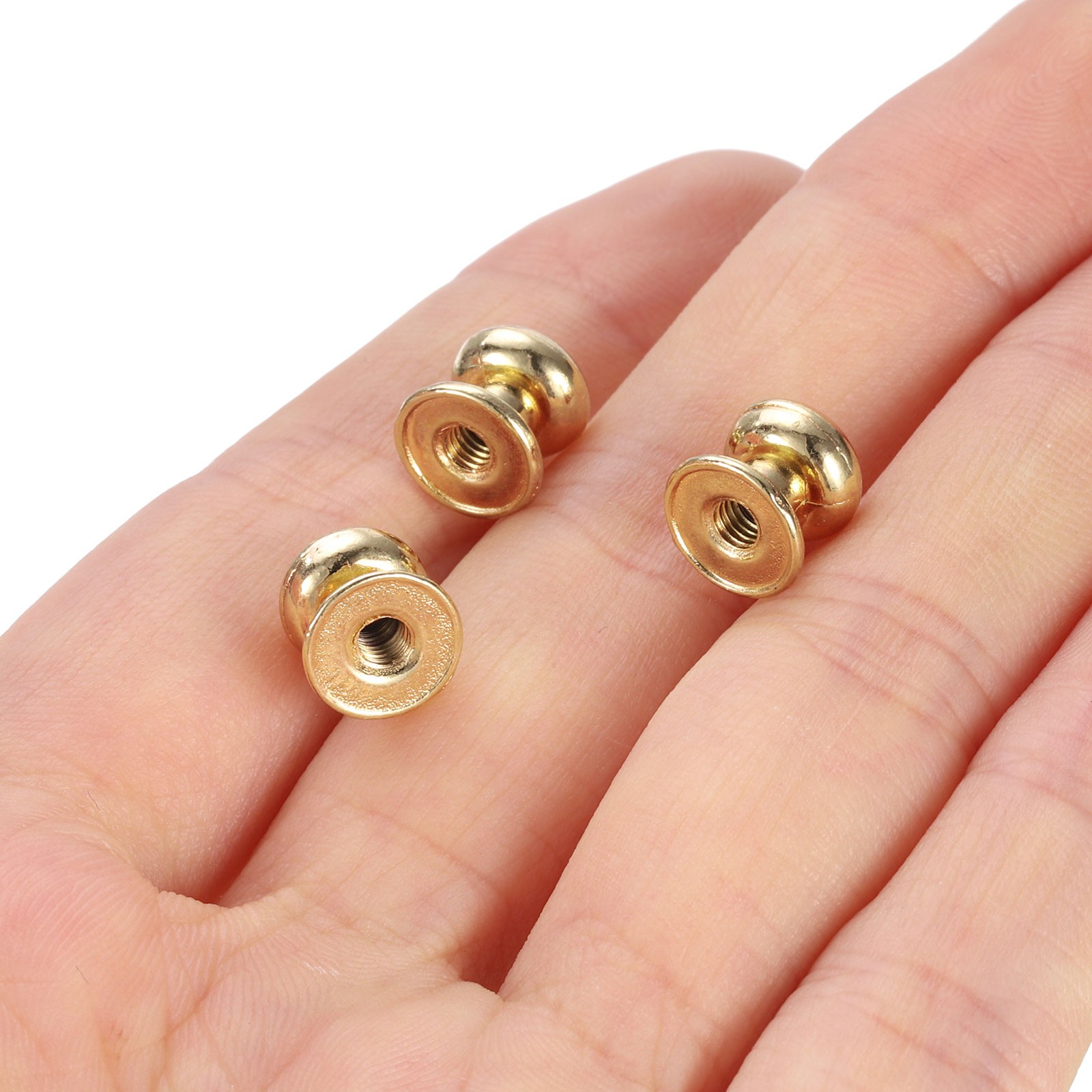 36 Pcs M3*5 Mini Round Knobs, 6mm Small Drawer Pulls, Gold