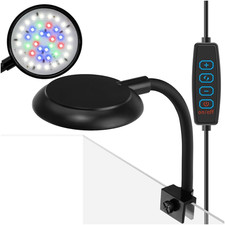 Mini Clip on Aquarium Light 7W Dimmable Small Fish Tank Light USB Moving Lamp wi