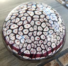 Vintage ALT Murano Art Glass Close Packed Carpet Millefiori Paperweight
