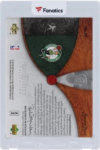 Paul Pierce Celtics Signed 2006-07 Upper Deck Exquisite #NN-PP #18/25 Card - Image 2 of 3