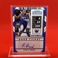 2020-21 Panini Contenders Draft Picks School Colors Paul Reed RC Auto #4 NM-MT