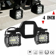 Trailer Tow Hitch Mounting Bracket with 4inch LED Work Backup Reverse Light Pods