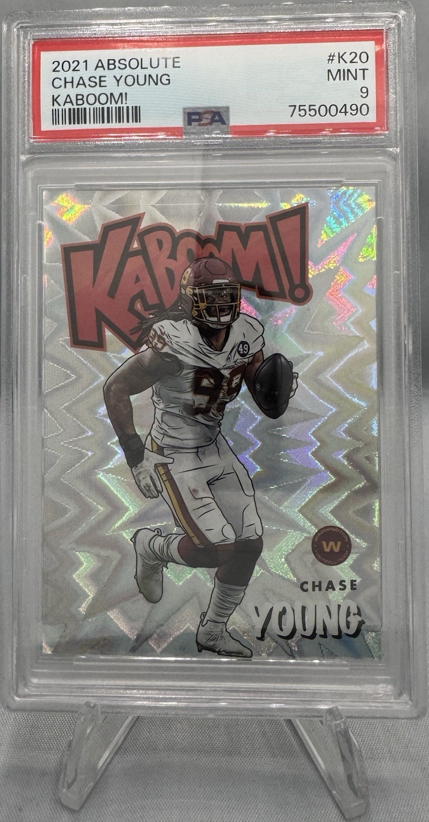 2021 Panini Absolute - Kaboom! Chase Young #K20 PSA 9 MINT!!!