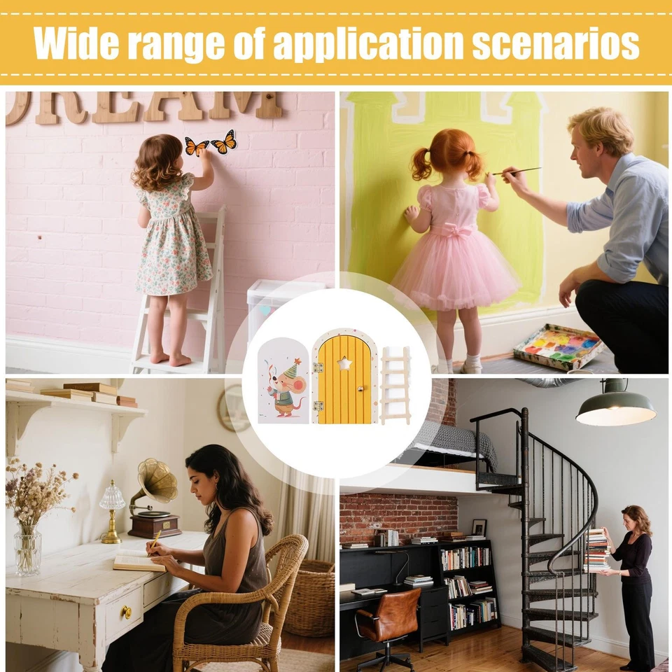 Apertura de puerta Little Magical Fairy de 3 piezas con accesorios/puerta de hadas de dientes Foto 4 de 4