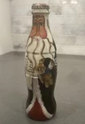 Vintage Hand Painted Santa Claus On A Vintage Coca Cola Bottle