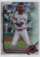 2022 Bowman Chrome Prospects Mega Box Mojo Refractor Justice Thompson 0b3