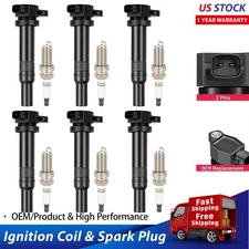 6pcs Ignition Coils+ 6pcs Iridium Spark Plug for 2007-2009 Santa Fe UF558+5018