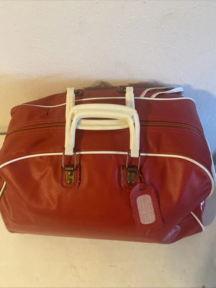 Винтажная теннисная спортивная сумка Wilson карман для хранения ракеток ~ спортивная сумка 70-х красный винил - Изображение 3 из 4