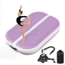 Inflatable Air Gymnastics Tumbling Mat 3.3x2ft Pink Purple, Air Tumble Track ...