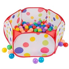 Ball Pit with Balls Six-Sided Pop-up Play Pen with 200 Non-Toxic Plastic Balls