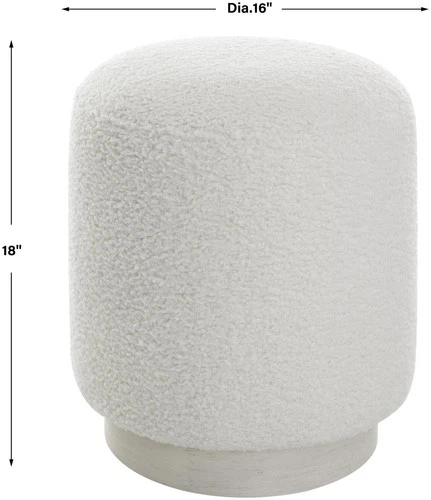 Uttermost 23743 Avila 16"W Standard Ottoman - White - Picture 5 of 5