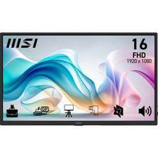 MSI Pro MP165 E6 15.6 Zoll Full-HD Tragbarer Monitor Schwarz LED