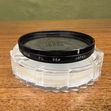 Hoya 55mm PL Polarizer Filter Japan Linear Polarizing With Case