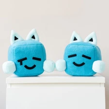 Big Blue Cube Plush Toy 7.8” – Just Shapes & Beats Inspired Tear Plushie