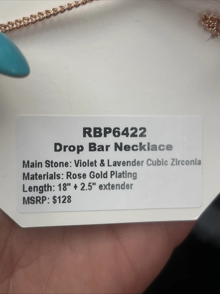 Bomb вечеринки ожерелье RBP6422 падение бар ожерелье фиолетовый и лаванда Cz - Изображение 2 из 2