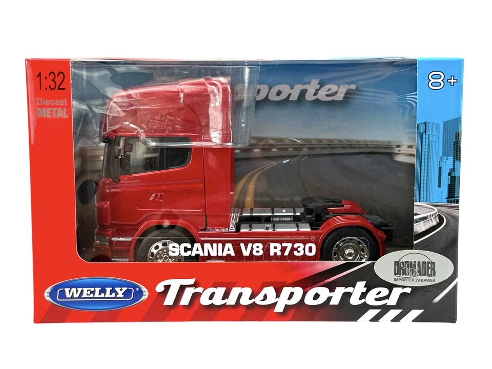 WELLY SCANIA V8 R730 RED 1:32 TRUCK DIE CAST METAL MODEL NEW IN BOX 32670 - Image 4 of 4