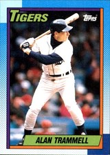 Alan Trammell 1990 Topps #440 Detroit Tigers HOF FREE SHIPPING AutographDen